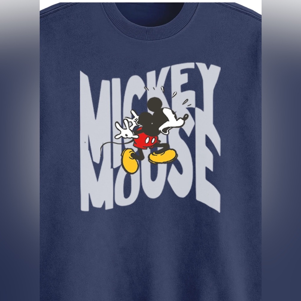 Mickey Mouse Men's and Big Men's Graphic Sweatshirt with Long Sleeves - Picture 2 of 4